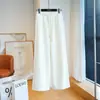 Calça de Moletom Feminina Casual Longa com Cordão na Cintura Alta Afinando Perna Reta Larga Outono Inverno Novo Estilo