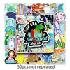 50 piezas de la serie oceánica pegatinas decorativas de personalidad para bricolaje, laptop, scooter, equipaje, coche, refrigerador, grafiti