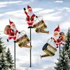 Chaleira de Ferro Forjado Estilo Novo à Prova d'Água para Exterior Alimentada por Energia Solar Chaleira do Papai Noel com Estaca de Solo para Iluminação de Ambiente de Jardim e Gramado
