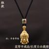 Collar Colgante de Oro Estilo Grueso con Goteo de Aceite Mantra de Seis Palabras Cordón para Colgante Cuerda Accesorio de Cordón Diseño sin Nudo