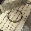 Pulsera de Estilo Chino Vintage con Cuentas de Tinta Verde Oscuro, Diseño de Nicho, de Gama Alta y Discreta