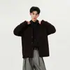 Outono/Inverno 2026 Novo Suéter Cardigan de Tricô Masculino de Alta Qualidade com Caimento Solto Plus Size Jaqueta Fashion Coreana Retrô