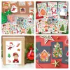 Presentes de Natal Transfronteiriços Festa de Natal Feriado Infantil Adesivos de Desenho Animado Feitos à Mão Quebra-Cabeça de Natal Adesivos de Emoticons
