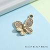 Pingente Colorido de Borboleta Acessórios Estilo Europeu e Americano Pingente Pequeno de Diamantes Completos Acessórios de Liga Colar DIY Pulseira Brincos