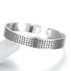 Pulsera de plata tailandesa con sutra de corazón negro, estilo étnico retro, chapada en plata S999, pulsera de sutra de corazón de Buda, pulsera abierta de concubina imperial de moda.