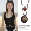 Collar de Corazón Grabado Nicho Lujo Ligero Gama Alta Versátil Personalidad Nueva Cadena para Clavícula Cadena de Suéter Colgante Exquisito Retro