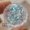 Lantejoulas para Nail Art Pintura a Óleo Laço Glitter de Cor Mista Estrela Flor Sonhadora Decoração de Unha Opala Nuvem Pó de Brocado