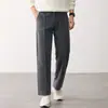 Comercio Exterior Transfronterizo Pantalones Casuales Estilo Coreano para Hombre Otoño e Invierno 2026 Pantalones de Pierna Recta de Moda para Hombre de Acetato y Lana