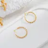 Pendientes de Aro Grandes Dorados Retorcidos, Accesorios de Moda para Orejas con Clip, Nuevo Estilo Versátil para el Día a Día 2026