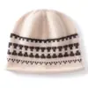 Nuevo gorro jacquard de cachemira para proteger las orejas, turbante simple y elegante, gorro cálido y a prueba de frío, turbante para exteriores, gorro de frío para ciclismo