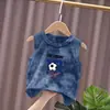 Chaleco de Algodón Puro para Niños y Niñas, Nuevo Camiseta sin Mangas de Verano Tie-Dye Versátil Elegante con Estampado de Dibujos Animados