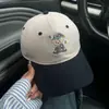 Nueva Gorra de Béisbol Adorable de Oso para Mujer de Primavera y Otoño, Bordado de Dibujos Animados, Gorra de Pico Adelgazante, Sombrero de Sol con Bloqueo de Color Estilo Coreano