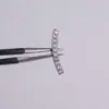 Pendientes Largos de Aleación de Titanio con Circonita Blanca de Venta Caliente Transfronteriza, Piercings para Labio, Piercings para Cartílago, Fabricante Mayorista de Joyería para Piercings
