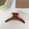 YHJ Acessórios de Cabelo Novo Simples Versátil Acetato Poá Presilha de Garra Parte de Trás da Cabeça Penteado Presilha Tubarão Grande Presilha de Cabelo Garra de Cabelo