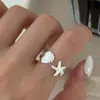Anillo texturizado de plata de ley S925 para mujer, diseño abierto ajustable, estilo de nicho de alta gama, anillo versátil de lujo ligero para el dedo índice, nuevo