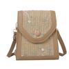 Bolsa Pequeña para Mujer 2026 Nueva Moda Bolso Tejido para Teléfono Nicho Versátil Ins Cruzada Paja Bolsa Cuadrada Pequeña Venta al por Mayor