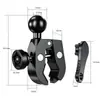 Accesorios para soporte de teléfono móvil soporte para espejo retrovisor de motocicleta base fija cámara deportiva soporte de conexión de rótula de 25 mm