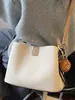 Bolso cruzado de un solo hombro texturizado 2025 Invierno Nueva moda Bolso tipo cubo moderno Estilo nicho Bolso casual elegante para mujer