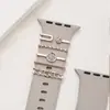 Anillo decorativo adecuado para correa de Apple Watch, círculo de correa de silicona universal con decoración de diamante para Apple Watch