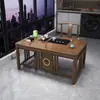 Nuevo Estilo Chino Madera Maciza Oficina Hogar Apartamento Pequeño Mesa de Té Kung Fu Estación de Preparación de Té de Alta Calidad Juego de Mesa y Sillas para Beber Té en el Balcón