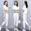 Moda para Mujer Conjunto de Dos Piezas de Verano 2026 Nuevo Estilo Rejuvenecedor Elegante Adelgazante Deportivo Casual Conjunto de Pantalones Jogger para Mujer
