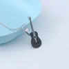 Collar Europeo y Americano para Hombre Tendencia Fresca Personalidad Moda Acero Inoxidable Colgante de Guitarra Música Joyería Hip-Hop Accesorios para Vestir Mujeres