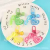 Llavero Colgante de Campana Creativa en Forma de Corazón para Coche, Accesorio de Cadena Acrílica Fresco y Colorido, Decoración para Bolso de Pareja