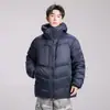 Nueva Tendencia de Invierno Marca Color Sólido Talla Grande Chaqueta de Plumas para Hombres y Mujeres Estilo Corto Pareja Engrosada Cálida 90% Pluma de Pato Blanca con Capucha