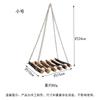 Juguete de loro de madera Rama con cuentas de madera, Columpio para pájaros, Periquito, Periquito australiano, Percha para trepar, Afilado de garras, Puente colgante para pájaros para aliviar el aburrimiento