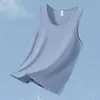 Chaleco de Seda de Hielo Modal para Hombre Verano Delgado Antibacteriano Antiácaros Fresco Secado Rápido Sin Mangas Camisola Sudadera Chaleco Deportivo