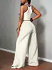 Traje de Pantalón Chaleco Nuevo Estilo Verano 2025 Moda Casual Fina para Mujer Traje de Pantalón Holgado