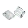 4x 6~13x 18mm corte esmeralda zircón blanco piedra suelta zirconia cúbica sintética gema fábrica venta al por mayor