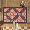 Alfombra de suelo absorbente antideslizante para baño estilo vintage de azulejo americano, felpudo, alfombrilla de secado rápido de tierra de diatomeas para entrada de inodoro