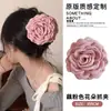 Presilha de Cabelo Floral para Mulheres com Cabelo Grosso, Design de Flor Realista, Estilo de Feriado Presilha Lateral de Flor Grande Acessório de Cabelo