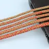 Corda Escama de Dragão Colorida com Fio de Ouro de 32 Fios Corda Trançada 5mm Poliéster 900D Pulseira Joias DIY Pulseira de Corda para Mãos