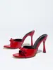 Tacones Altos para Mujer Primavera/Verano Punta Fina Tacón de Aguja Tira Sandalias Mules de Moda Versátiles Elegantes Sandalias de Tacón Alto