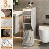 Estante de Almacenamiento para Baño Gabinete Sandwich para Baño Cajón de Almacenamiento Lateral para Inodoro Gabinete de Almacenamiento para Espacios Estrechos del Inodoro