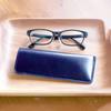 Funda para gafas de cuero suave de alta gama anti-desgaste, para gafas de sol, gafas de sol, gafas para presbicia, bolsa protectora, estuche de cuero para gafas de color sólido simple