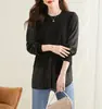 Suéter de Punto de Alta Gama para Otoño/Invierno 2026 con Superposición de Camisa, Suéter Holgado Adelgazante para Mujer