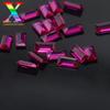 Precio de fábrica al por mayor rectangular ángulo recto coche Plano 5# corindón 1.5*3-3 * 6mm terminado piedra desnuda dureza 9.0 incrustado en cera