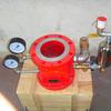 Un sistema de válvula de alarma húmeda mecánica de mina, interruptor de presión, indicador de flujo de agua, boquilla