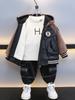 Chaqueta de Forro Polar para Niños 1023 Nuevo Estilo Otoño e Invierno 2026 Sudadera con Capucha de Piel Patchwork para Niños Ropa de Moda
