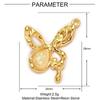 Estilo Ins Óleo Gotejado Amor Aço Titânio Pingente de Colar Diy Borboleta Diamante Lua Brincos de Aço Inoxidável Pulseira Pingente