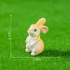 Figura de conejo de Pascua miniatura transfronteriza, perfecta para paisajismo de jardines, decoraciones DIY, adornos colgantes y piezas decorativas pequeñas