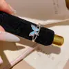 Anillo abierto estilo ins azul claro floral de circón, mariposa, chica de primavera, nicho, apilable, anillo de dedo de alta gama