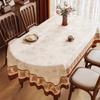 Mantel Retro Americano Impermeable y a Prueba de Aceite Sin Lavado Anti-Escaldaduras Mantel Ovalado Cubierta de Mesa de PVC Paño Protector