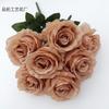 Ramo de rosas de imitación 7 Anna Mei boda con flores arreglo floral para el hogar decoración de hotel flores falsas comercio exterior