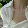 Nicho Versátil Exquisita Entrada Francesa Lujo Corona de Reina de Hielo Imitación Perla Shijia Cadena para Clavícula Collar para Mujeres