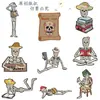 Venda Direta de Fábrica Duoku Patch Original de Caveira de Desenho Animado Decoração Acessórios para Roupas Tênis de Lona e Chapéus Patches Bordados