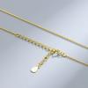 Collar de cadena lisa de plata esterlina S925 para clavícula para mujer, colgante sin oro amarillo fino, cadena universal retráctil, cadena desnuda, accesorios de plata
